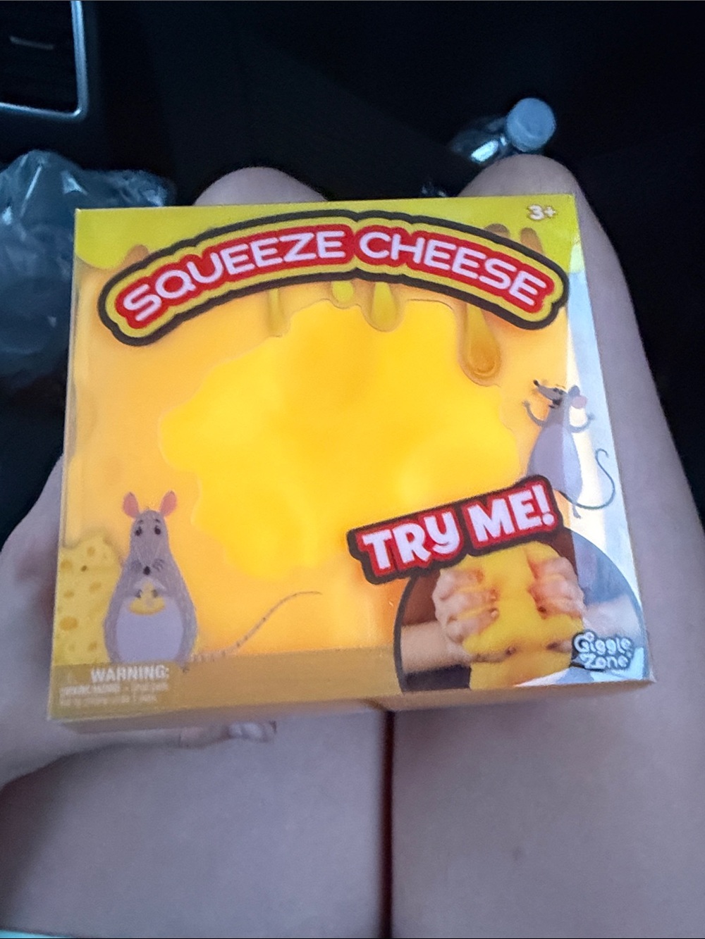 Squeeze Cheese Squishy Toy by Squeeze - Bright Yellow